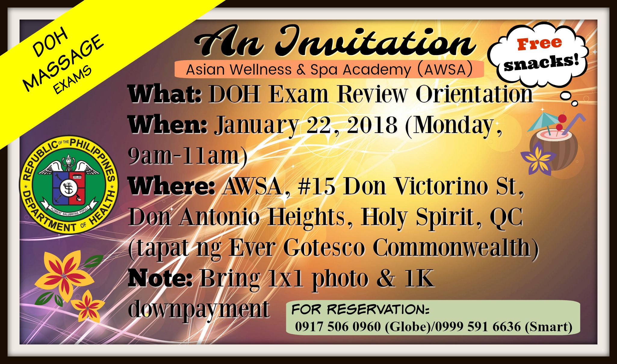 DOH MASSAGE LICENSE EXAM REQUIREMENTS AWSA Online School